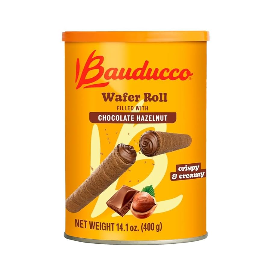 Bauducco Wafer Roll Filled with Chocolate Hazelnut Crispy & Creamy 14.1oz