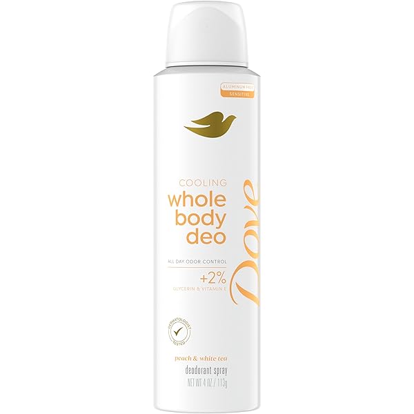 DOVE WHOLE BODY DEO PEACH & WHITE TEA 4OZ