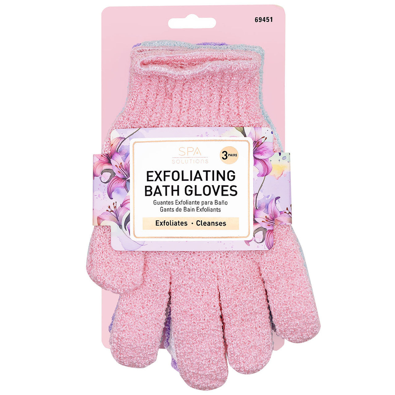 Cala Exfoliating Bath Gloves 3pk