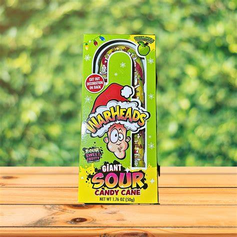 Warheads Giant Sour Candy Cane