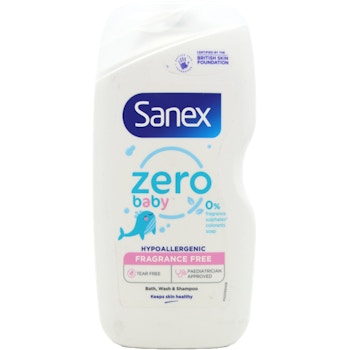 Sanex Zero Baby Wash Fragrance Free 450ml