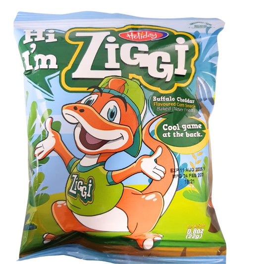 Holiday Ziggi Buffalo Chedder Corn Snack 22g