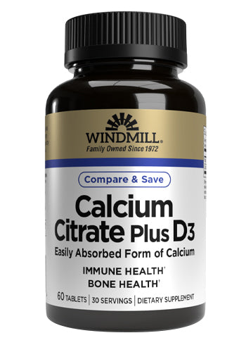 Windmill Calcium Citrate +D3 Tablets 60s
