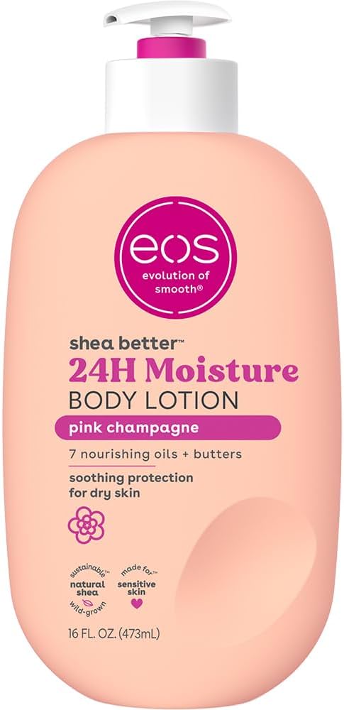 EOS Shea Butter 24H Body Lotion Pink Champagne 16oz