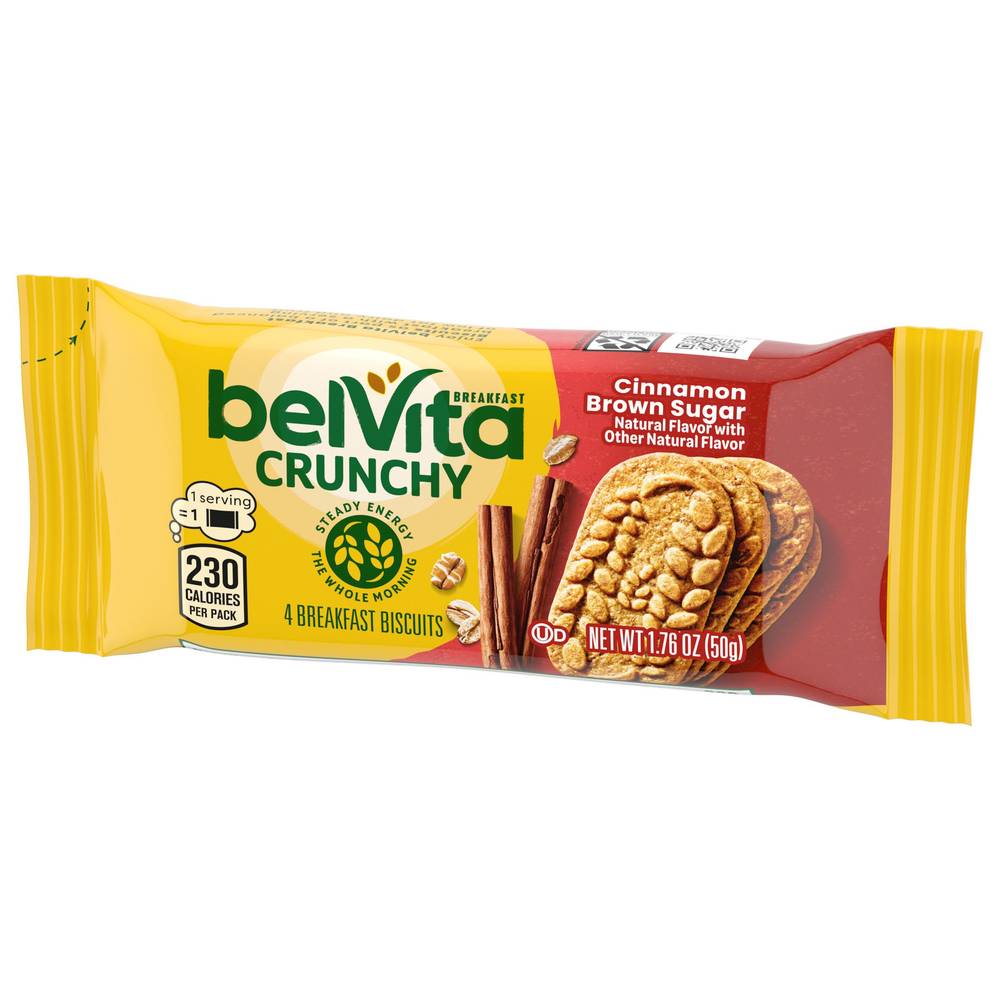 Belvita Crunchy Cinnamon Brown Sugar 4 Breakfast Biscuits 1.76oz