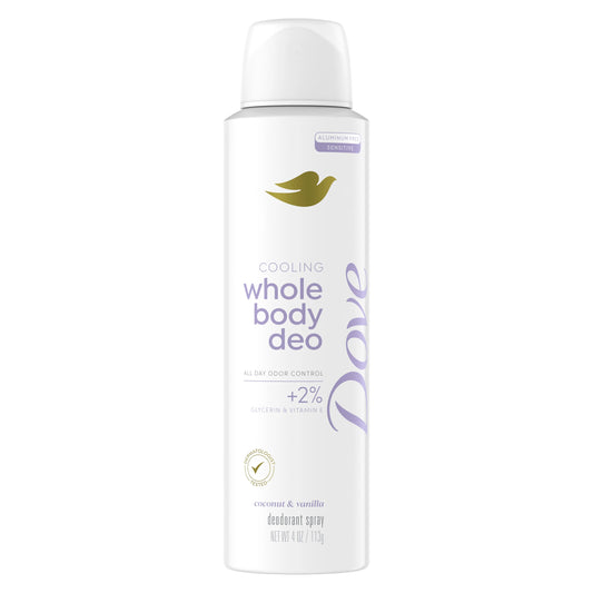 DOVE WHOLE BODY DEO COCONUT & VANILLA 4OZ