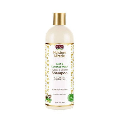African Pride Moisture Miracle Aloe & Coconut Water Hydrate & Cleanse Shampoo 12FL.Oz